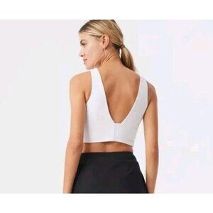 Outdoor Voices Venus Crop Top Sports Bra White Medium Athletic Gym Yoga Pilates